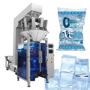 Máquina de embalaje de bolsas de cubitos de hielo de 1kg y 5kg de peso automático