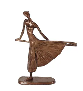 Figurine de danse en Bronze, artisanat en fer forgé, métal abstrait, Sculpture