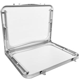 Meubles d'extérieur, table pliante de camping portable pour la plage et les pique-niques, avec étui en fer et effet bois - Product Image 6