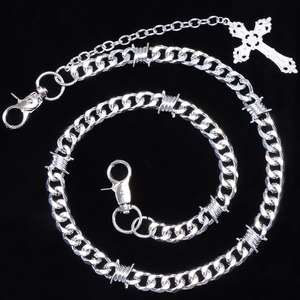 yuelyueli Metal Spiked Cross Waist <b>Chain</b> Zinc Alloy Single Layer Hip Hop Casual Fashion Body <b>Chain</b> - Product Image 4