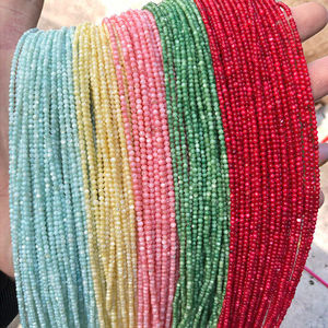 Angqi Enhanced Various Colors Natural Freshwater <b>Shell</b> <b>Bone</b> & <b>Coral</b> <b>Beads</b> 2mm Small Round for Jewelry Making - Product Image 3