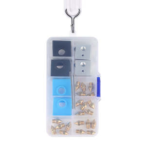 Mk 8 Boquilla Bloque de calor Calcetín de silicona 20 piezas Mk8 Boquilla Extrusora Juego de cabezales de impresión para <span class=keywords><strong>Anet</strong></span> <span class=keywords><strong>A8</strong></span> E10 Creality Ender 3 - Product Image 2