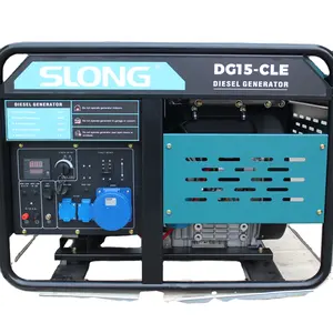 Slong DG15CLE Portable Open Type Air cooled Diesel generator with ATS 11kw 12kw 2 cylinders diesel generator