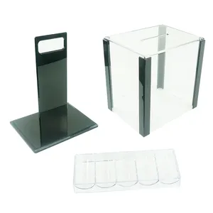 1000 Pcs Luxury Ept Poker Chips Acrylic Storage Box With 40 Mm Clay Poker Chip In Ready For Ship