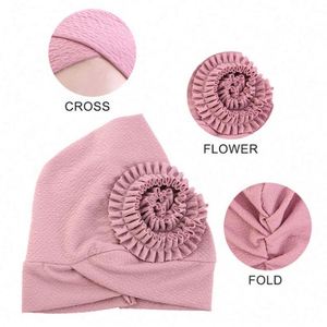 Foulard multifonction prêt à expédier pour femme, accessoires floraux, turban torsadé de couleur unie, hijab musulman d'été pour l'extérieur - Product Image 5