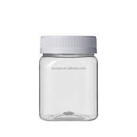 Récipient carré unique à col large 250 ml 250g 400g 500g 1000g 8 Oz 16 onces PET pot carré en plastique transparent de qualité alimentaire pour le miel