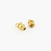 Fermoirs de bracelet en forme de baril pour bijoux, plaqués or argenté, 5x7 mm, avec verrouillage à vis