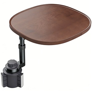 Multi Vehicle-Mounted Floating Tray <strong>Table</strong> Aluminum Alloy Stand 360&deg; Rotatable, Adjustable Squircle Tabletop Car <strong>Table</strong> Bracket - Product Image 6