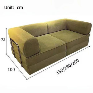 Canapé-lit pliant double usage, canapé de compression pour salon, location, gîte, design modulaire convertible, canapé minimaliste silencieux ODM - Product Image 4