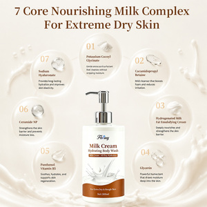 <span class=keywords><strong>Gel</strong></span> Douche Hydratant Lacté Réparateur Peaux Sèches et Sensibles, Mousse Lactée Longue Durée 300ML - Product Image 2
