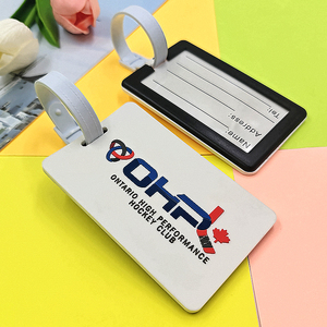 Custom 3D Personalized Logo Business Gifts Luggage <b>Tag</b> Promotional Low MOQ Wholesale PVC Rubber Travel <b>Tag</b> - Product Image 2