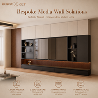 Meuble TV sur pied en bois moderne, écologique et durable, personnalisable, pour salon et appartement, compatible avec les téléviseurs jusqu'à 65 pouces