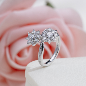 Messi Jewelry MSR-2129 14K Gold Round Shape Fancy Design Fashion <b>Rings</b> Lab Grown <b>Diamond</b> <b>Ring</b> for Women - Product Image 2