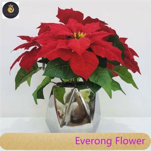 Decoración navideña <span class=keywords><strong>Flor</strong></span> <span class=keywords><strong>de</strong></span> <span class=keywords><strong>Pascua</strong></span> 50cm <span class=keywords><strong>Flor</strong></span> <span class=keywords><strong>de</strong></span> <span class=keywords><strong>Pascua</strong></span> <span class=keywords><strong>de</strong></span> terciopelo <span class=keywords><strong>artificial</strong></span> en <span class=keywords><strong>maceta</strong></span> - Product Image 2