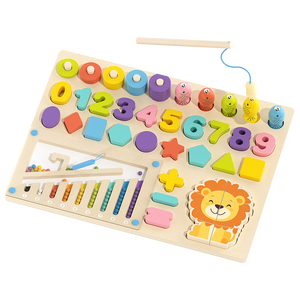 New Arrival 8 in 1 Fishing Figure Shape Match Learning 3D Puzzle Board Game Educational Sensory Montessori Toys Kids Boys Girls - Product Image 4