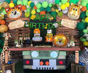 Decoraciones <span class=keywords><strong>de</strong></span> Cumpleaños con Temática <span class=keywords><strong>de</strong></span> Jungla <span class=keywords><strong>de</strong></span> LIMÓN, Guirnalda <span class=keywords><strong>de</strong></span> Globos <span class=keywords><strong>de</strong></span> <span class=keywords><strong>Safari</strong></span>, Globos <span class=keywords><strong>de</strong></span> Animales Salvajes y <span class=keywords><strong>de</strong></span> Papel <span class=keywords><strong>de</strong></span> Aluminio, Pancarta <span class=keywords><strong>de</strong></span> Feliz Cumpleaños - Product Image 3
