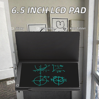 Tablette d'écriture numérique portable 6,5 pouces LCD en plastique magnétique personnalisable légère autocollante pour enfants