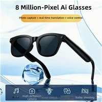 Lunettes Intelligentes IA M89 avec Caméra 8MP pour Photos/Vidéos, Traduction, Musique, Appels ; Contrôle Tactile et Vocal, Batterie 290mAh ; Modèle M89S