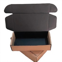 Boîte d'emballage en carton ondulé recyclable avec doublure en éponge en matériaux recyclés, logo personnalisé pour fourrures et chaussettes