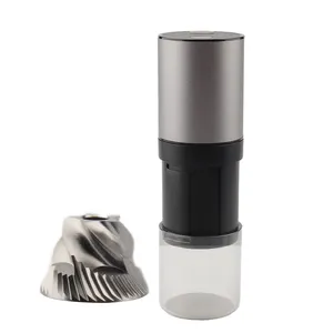 Smallest Electric Coffee Grinder usb-c Rechargeable Coffee Grinder with 420ss Conical Burr Portable Electric Coffee Grinder Drip