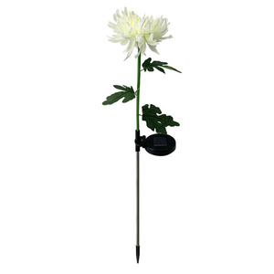 Cambia <span class=keywords><strong>colore</strong></span> schiarire crisantemo rosa fiori di plastica solare Led giardino palo luce esterna impermeabile lampada da giardino - Product Image 6