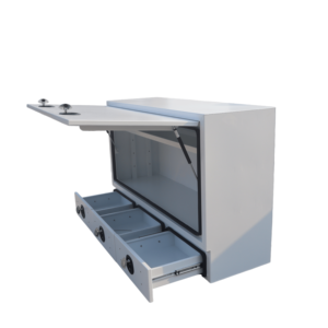 Boîte à outils en aluminium sur mesure avec 3 tiroirs, verrouillable, étanche à l'eau et à la poussière, armoire à outils OEM - Product Image 3