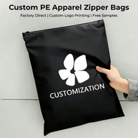Sacs en T-shirt givrés recyclés avec logo personnalisé Creatrust, imprimés en sérigraphie, à fermeture éclair, pour l'emballage de vêtements, chaussettes, chaussures et fourrures