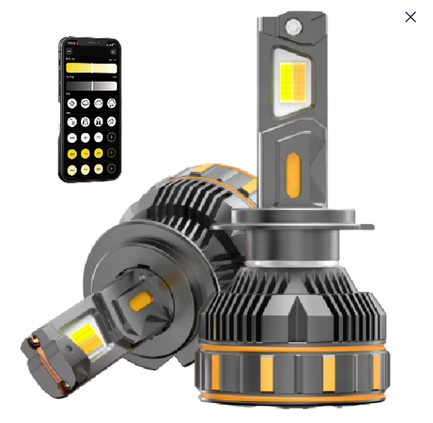 Factory High Power 100W LED Headlight Bulb AI APP LED 3000K 4300K 6000K Automotive LED Headlight 50000LM