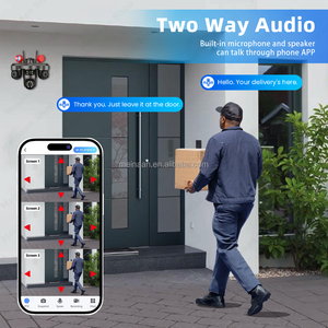 OEM 12MP 6K 3 ống kính 3 ống kính PTZ nhà ngoài trời không thấm nước không dây wifi 4 gam Sim Card mạng IP PTZ CCTV V380 Pro Camera An Ninh - Product Image 5