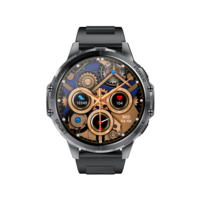 Montre connectée K77, fabrication OEM ODM, écran IPS 1,7 pouce, batterie 1000 mAh, étanche 3 ATM, lampe torche intégrée, pour hommes