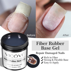 Nouveau vernis à ongles en gel à base de fibre de 100g réparation renforcée durcie par UV couche de base d'ongle en fibre de verre plus forte couche de finition pour l'extension d'art - Product Image 5