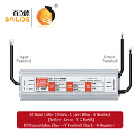 Alimentation à découpage LED extérieure étanche IP67 Bailide 12V 33.3A haute qualité à tension constante, 24V 16.6A, efficacité 85%
