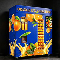 Machine à jus d'orange frais automatique de qualité commerciale avec double fenêtre, scellage intelligent des gobelets, écran tactile et prise en charge SDK multiple