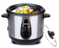 Appareil de Cuisine CE 220-240V, Cuiseur à Riz Cylindrique en Acier Inoxydable à Cuisson Rapide 400W