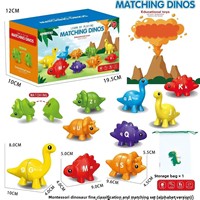 Juego Educativo de Aprendizaje del Alfabeto Dinos Montessori ABC, Juego de Emparejamiento de Letras Mayúsculas y Minúsculas, Rompecabezas de Clasificación para Desarrollar Habilidades Motoras Finas