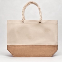Sac fourre-tout en toile de jute recyclable personnalisé avec logo et impression sérigraphiée, taille personnalisable