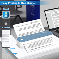 Printer Termal Portabel A4 Antarmuka USB Nirkabel Baterai Isi Ulang Solusi Kantor Mobile Tersedia Kompatibel Multi-OS