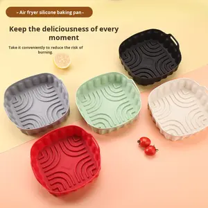 Teglia Quadrata Riutilizzabile in Silicone <span class=keywords><strong>per</strong></span> <span class=keywords><strong>Friggitrice</strong></span> <span class=keywords><strong>ad</strong></span> <span class=keywords><strong>Aria</strong></span>, Tappetino da Forno, Stampo <span class=keywords><strong>per</strong></span> Torte, Lavabile in Lavastoviglie e Utilizzabile nel Microonde <span class=keywords><strong>per</strong></span> Uso Domestico e Commerciale - Product Image 1