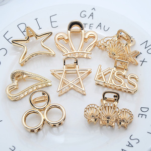 Jiamu Hot Bán Thời Trang Hình Dạng Khác Nhau Kim Loại Tóc Claw <span class=keywords><strong>Clip</strong></span> Cho Phụ Nữ Cô Gái Kích Thước Nhỏ Thanh Lịch Hình Học Móng Vuốt Tóc Vàng - Product Image 3