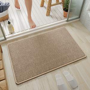 Alfombra de Baño Rectangular de Fibra de Poliéster Absorbente Antideslizante Diseño Minimalista para Sala de Estar - Product Image 2