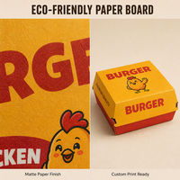 Custom Burger Takeaway Paper Box Disposable Food Packaging for Fast Food
