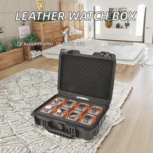 SUIXIN Premium Leder Uhren- und Schmuckbox Umweltfreundliche Wasserdichte Struktur Mehrfachfach 2-12 Fächer Display Kunststoff-Innenfach Rechteckig - Product Image 2