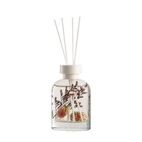 Diffuseur de parfum d'ambiance sans alcool, écologique, avec fleurs séchées, en bouteille de verre, sans flamme, pour aromathérapie, ensemble de parfum d'intérieur