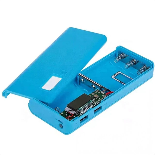 5x 18650 Power Bank Case Portable 5V Dual USB Mobile Phone Charging DIY 18650 Battery Holder Power Bank Box With LED Light