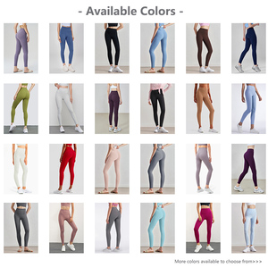 Leggings de yoga pour femmes, 35 couleurs, haute élasticité, séchage rapide, respirants, en spandex, pantalons de sport, sensation de peau nue, fitness, course à pied, pilates - Product Image 3