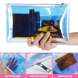 Hot <strong>Sale</strong> Women Pvc Makeup Pouch Portable Blank Holographic Travel <strong>Cosmetic</strong> <strong>Bag</strong> - Product Image 2