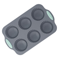Moule à gâteau en silicone à 6 cavités, moule à savon fait main DIY, moule à citrouille, chocolat, biscuits, beignets, pâtisserie, compatible four, modèle X-016