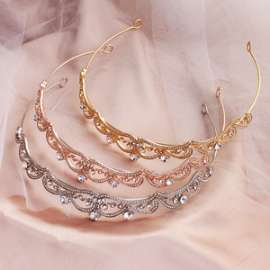 Diadèmes de mariage baroques et couronnes royales, bijoux de <span class=keywords><strong>cheveux</strong></span> de mariée en zircon, coiffes de princesse, diadèmes pour enfants, couronnes pour filles - Product Image 2