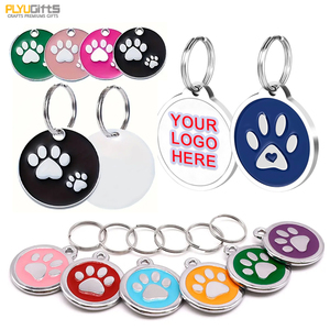 Tùy chỉnh <span class=keywords><strong>Dog</strong></span> Tag với Paw khắc laser in logo tên ID tag kỹ thuật số in hợp kim kẽm trống tag - Product Image 2