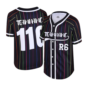 Maillot de baseball américain avec nom de l'équipe imprimé de logo personnalisé Chemises de baseball pour hommes et femmes Uniforme de baseball à sublimation sur mesure - Product Image 5